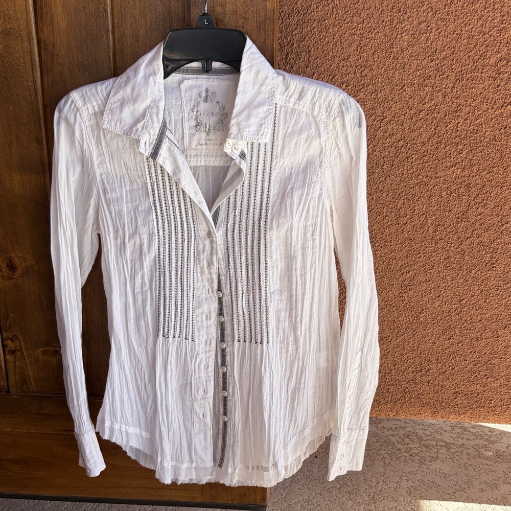 White Button-Up Blouse